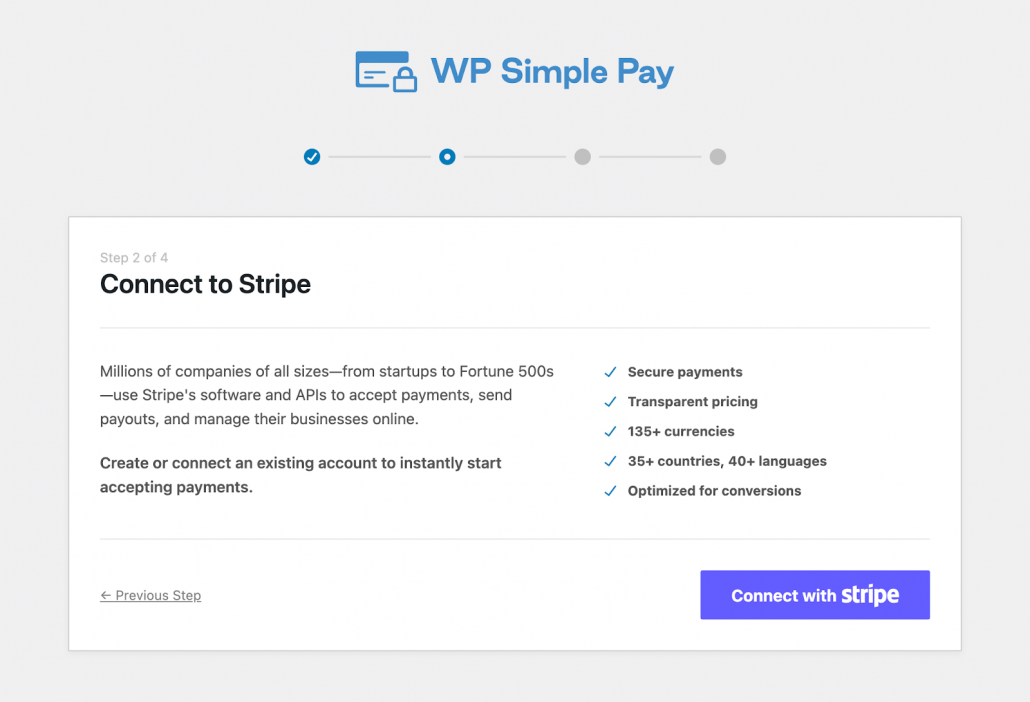 Connect to Stripe